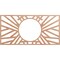 Ekena Millwork Hoover Wood Fretwork Pierced Ceiling Medallion, Cherry, 24"W x 12"H x 8 7/8"ID x 3/8"T CMWP24X12X0375HOCH - alternate 1